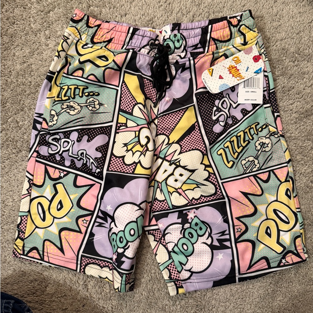Comic Print Men's Hybrid Shorts